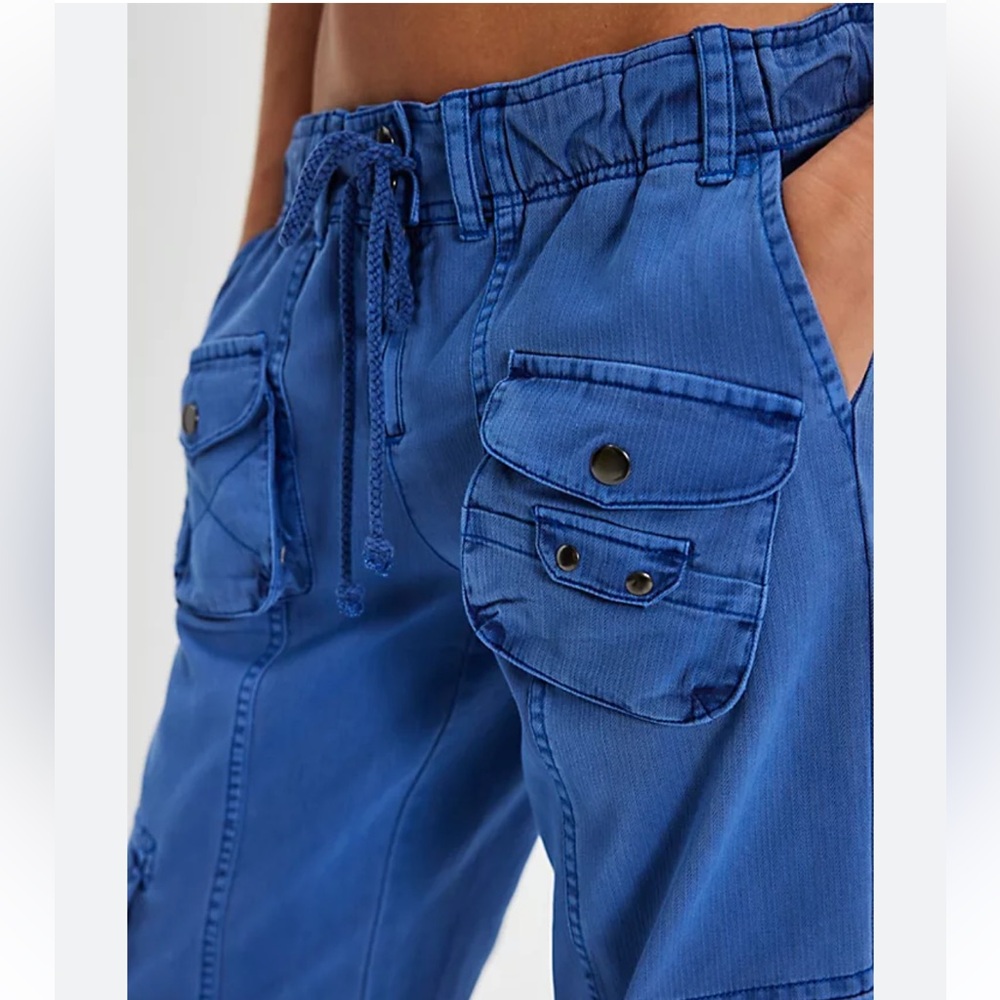 Free People Indigo Utility Joggers